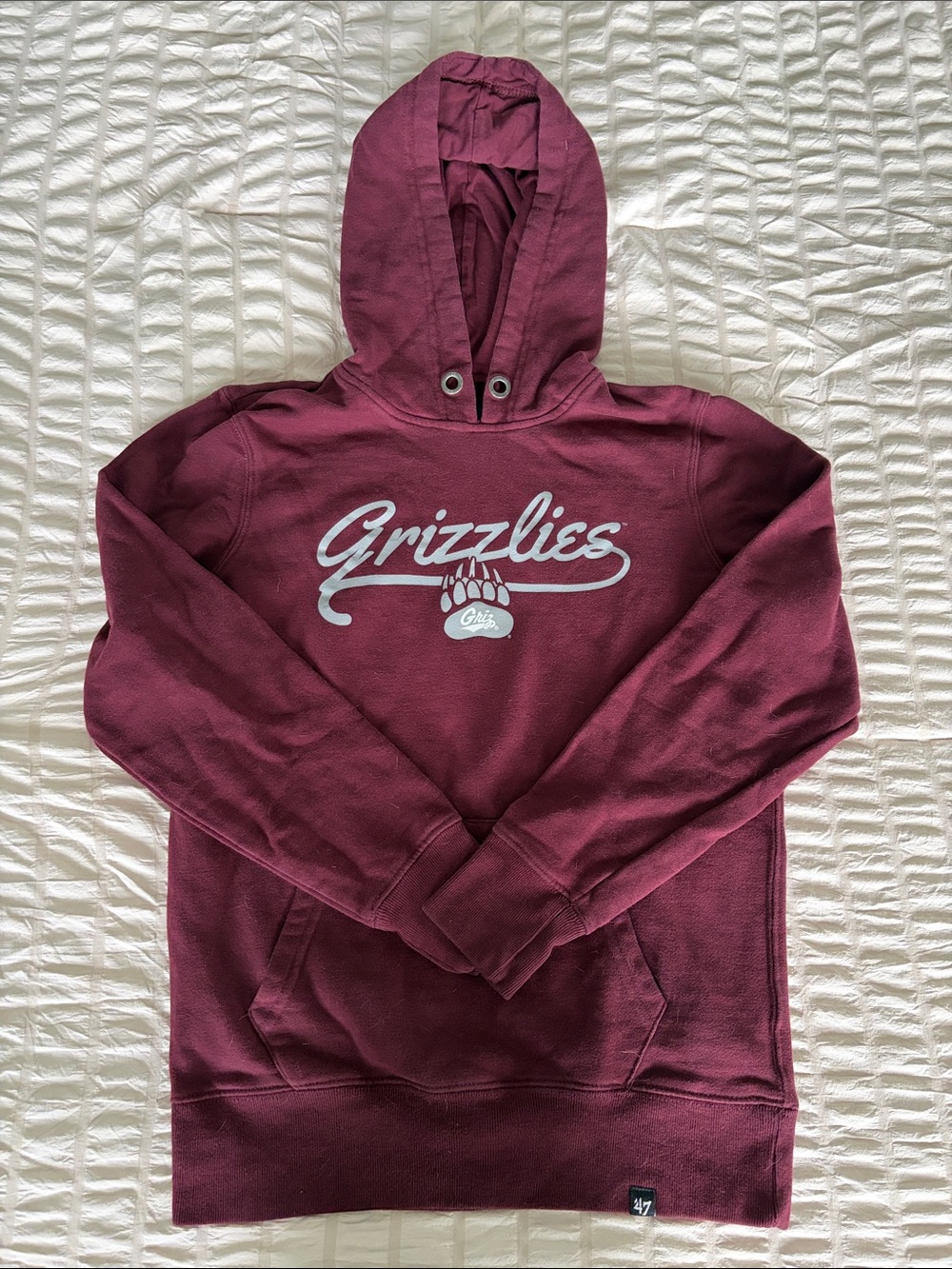 Grizzles Maroon Hooded Sweatshirt